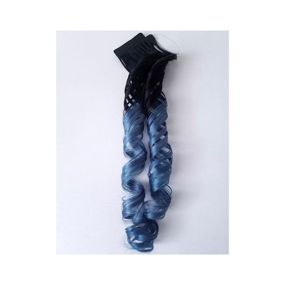 Thumbnail: Tape In Hair Extensions. 100% Human Remy Hair. Colour(s) 1/Pastel Blue.