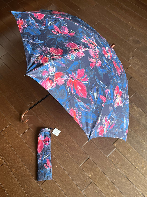 晴雨兼用花柄3段折りたたみ傘（8285）
