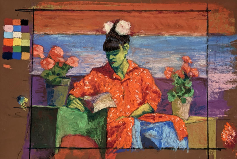 Study in Pastels on Paper