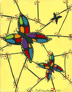 Stained Glass Butterflies 45-A3