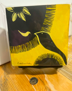 41-A5 Dandelion-Bird-Sunflower