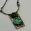 Thumbnail: Turquoise and flower pendant