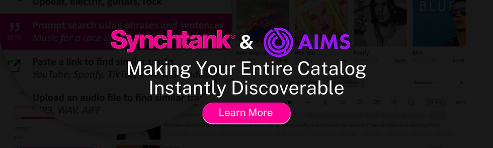 Making Your Entire Catalog Instantly Discoverable - AIMS&Synchtank