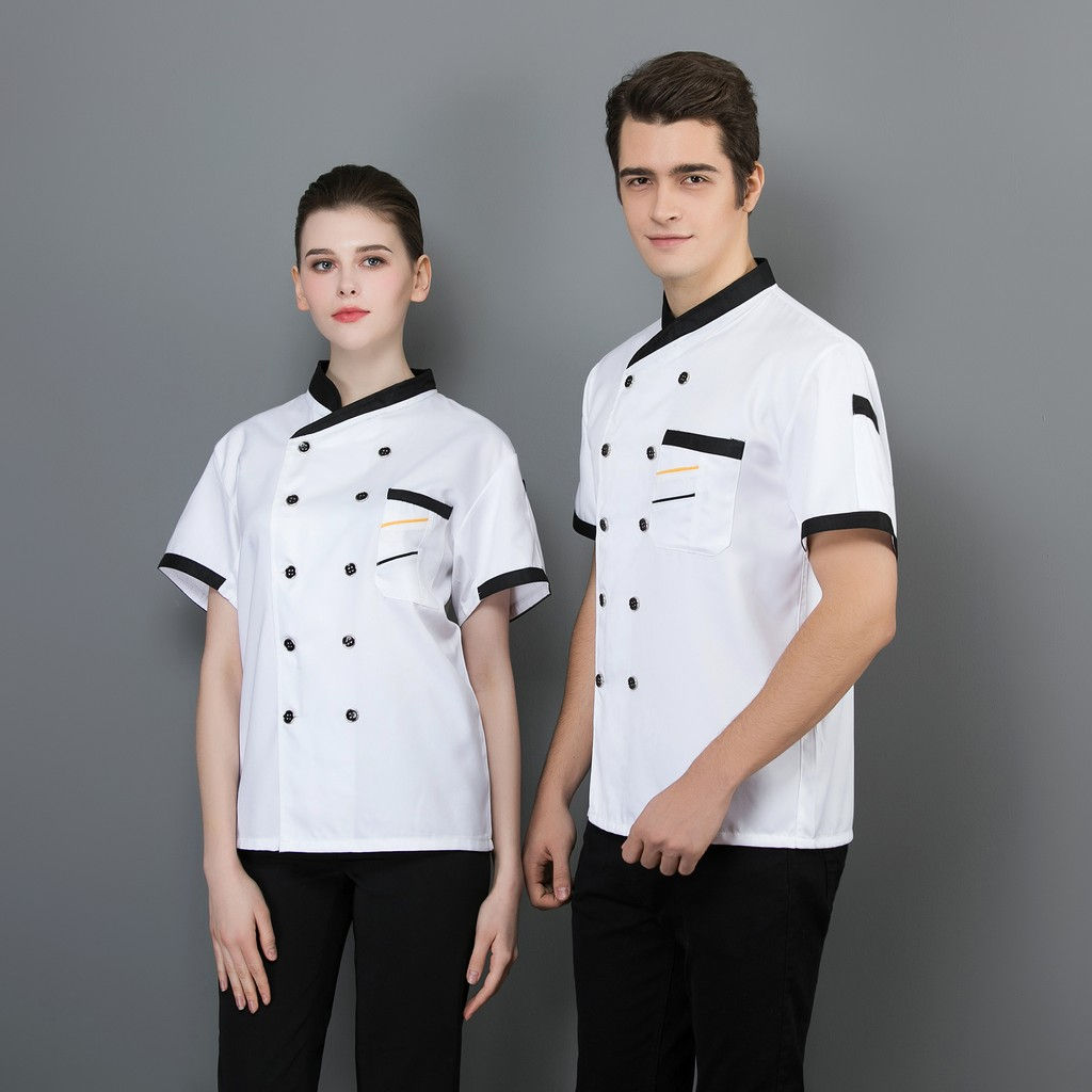 Short Sleeve DB Button Chef Coat A3