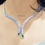 Thumbnail: Emerald Diamond Necklace Set