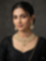 Antique-Gold Polki Fusion Necklace Set