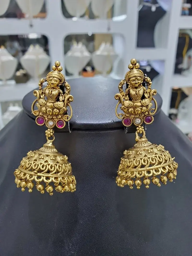 Temple Jewellery Gold Plated Choker Necklace Set