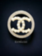 Gold-Plated Pearl CC Brooch (Unisex)