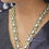 Thumbnail: Uncut Polki Long Necklace Set with Emerald Accents
