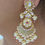 Thumbnail: Antique Gold Chandbali Earrings with Polki