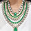 Thumbnail: Victorian Emerald Uncut Polki Necklace Set