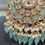 Thumbnail: Kundan Polki Jadau Mint Green Chandbali Earrings with Pearls