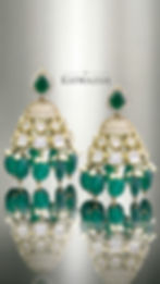 victorian kundan polki long necklace set