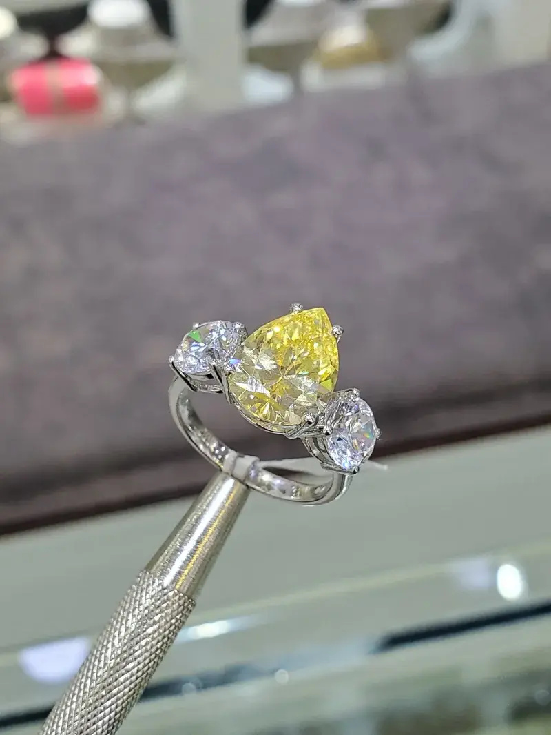 Thumbnail: 925 yellow canary ring
