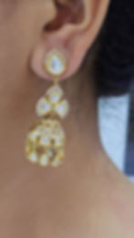 Victorian Polki Jhumka Earrings