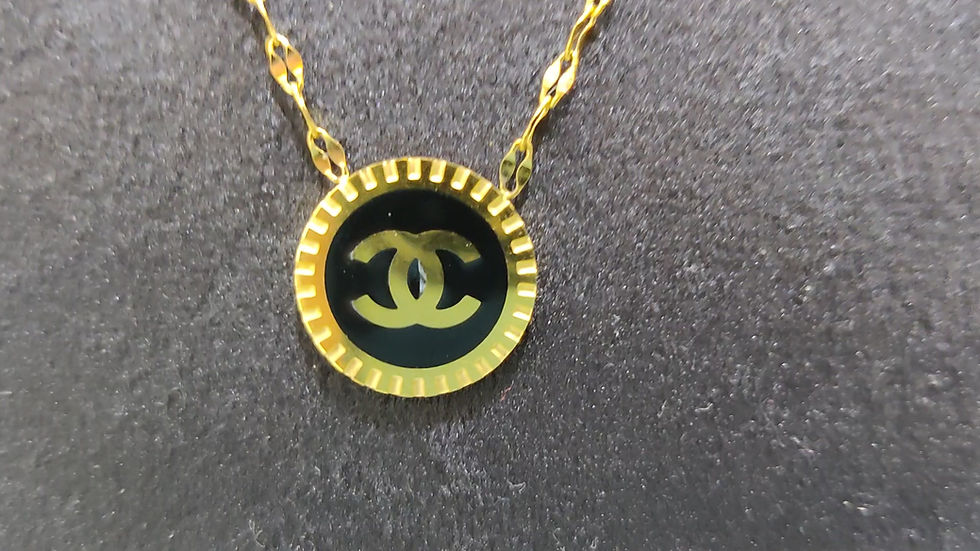 gold-plated western pendant chain necklace
