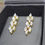 Thumbnail: 925 Sterling Silver Swarovski Zirconia Stones Earrings
