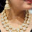 Thumbnail: Uncut Polki Necklace Set with Jhumka Earrings
