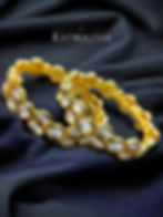 kundan polki openable bangle bracelet