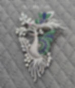 Peacock Cz Unisex Brooch