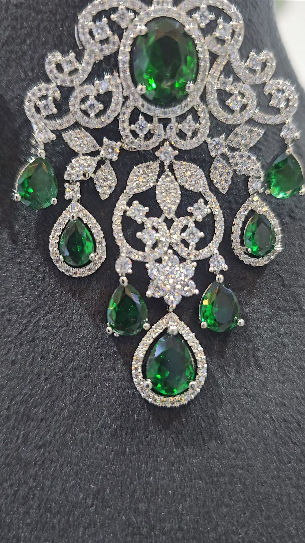 Emerald Dangling Earrings