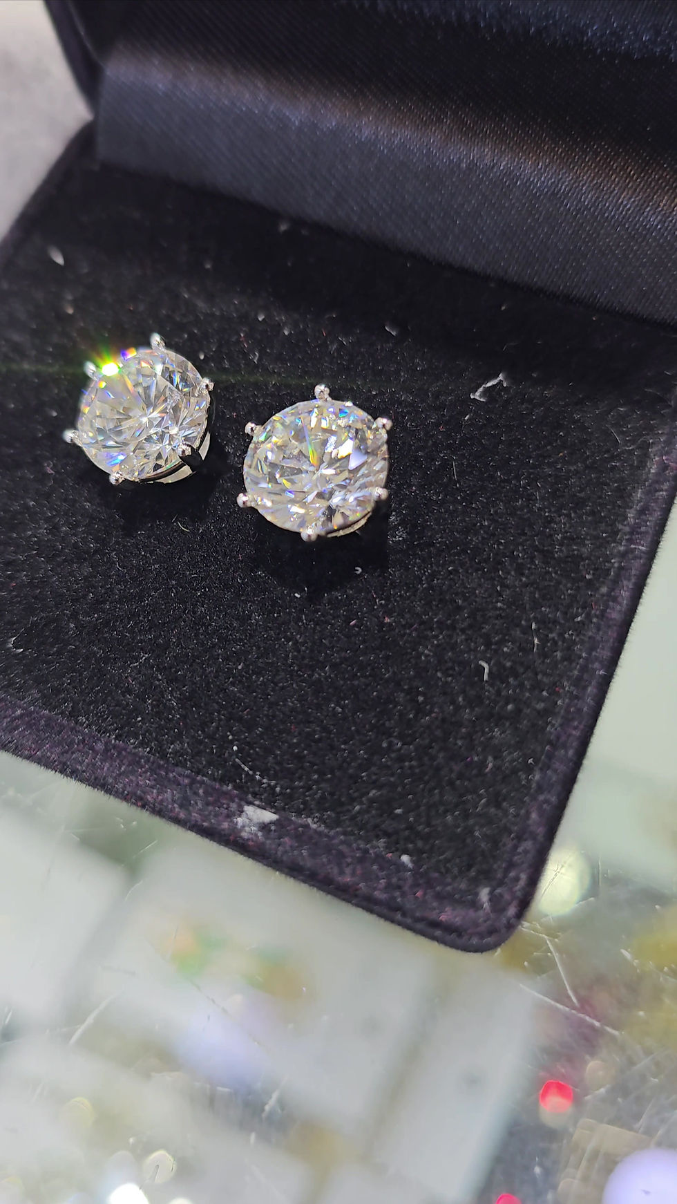 Lab Grown Moissanite 925 Sterling Silver Studs Solitaire Earrings