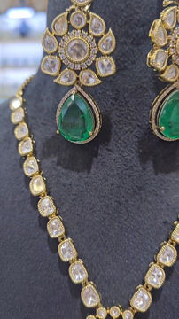 kundan polki victorian necklace set