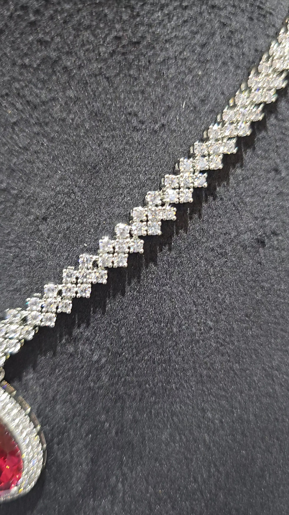 Ruby Diamond Necklace Set