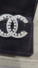 Pearl CC Brooch