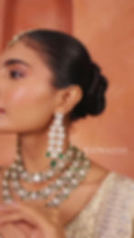 3-Layer Polki and Emerald Necklace Set