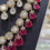 Thumbnail: victorian ruby kundan polki long necklace set