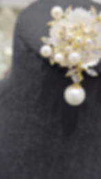 Mother of Pearl CZ Unisex Brooch