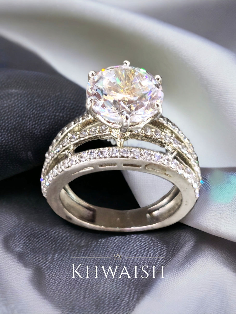 3.5Ct Swarovski Zirconia 925 Sterling Silver Ring