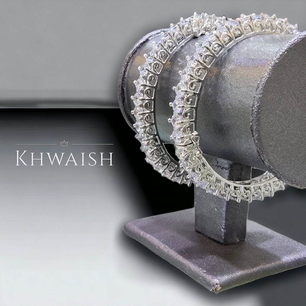 Thumbnail: Timeless Solitaire Cz Stones Openable Silver Bangle Bracelet