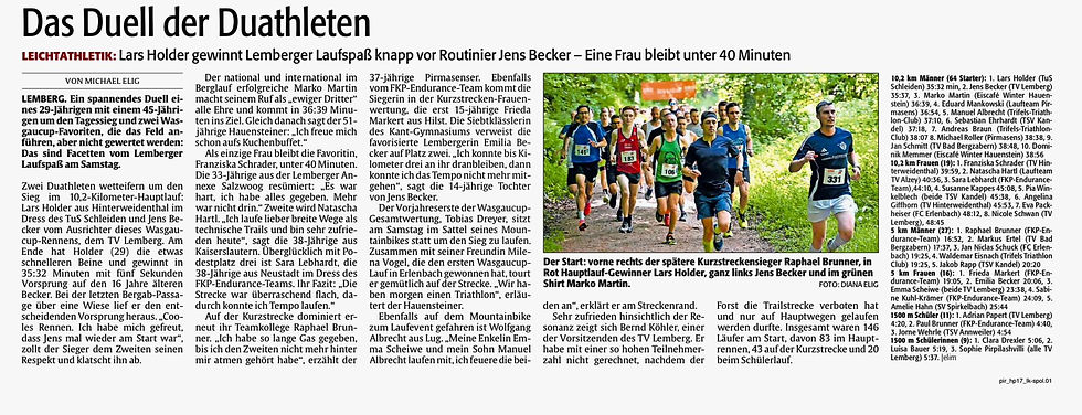 Bericht zum 2. Wasgau-Trail-Cup Lauf - Lemberger Laufspaß