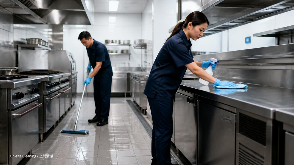On-site kitchen and office cleaning service