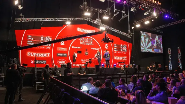 The Poland Darts Masters stage pictured here (Photo by: PDC)