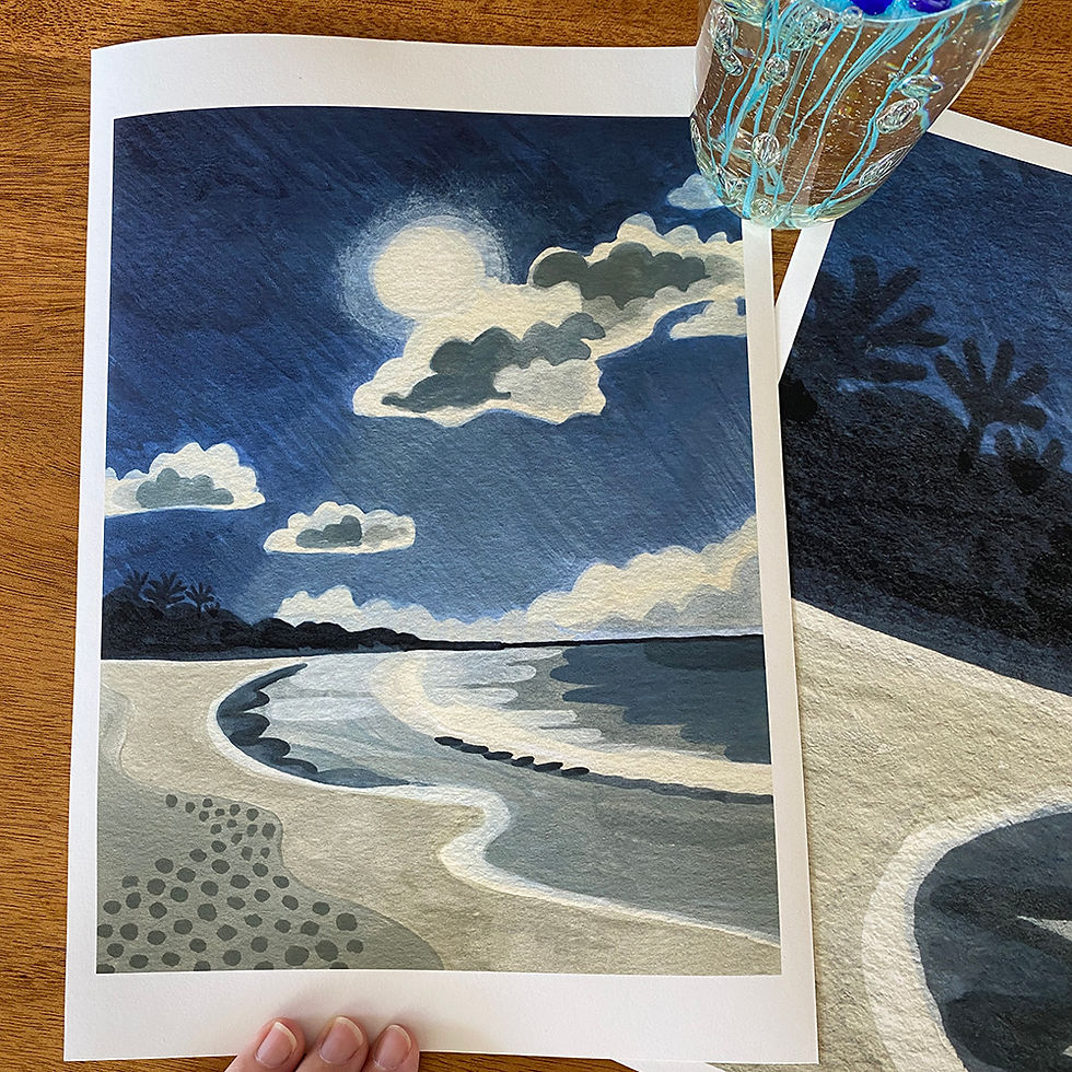 Thumbnail: Clouds over Main Beach // 30x21cm Paper print