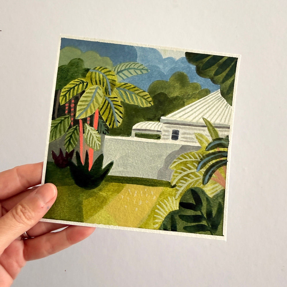 "Stormy Afternoon (study)" Original Painting 14x14cm