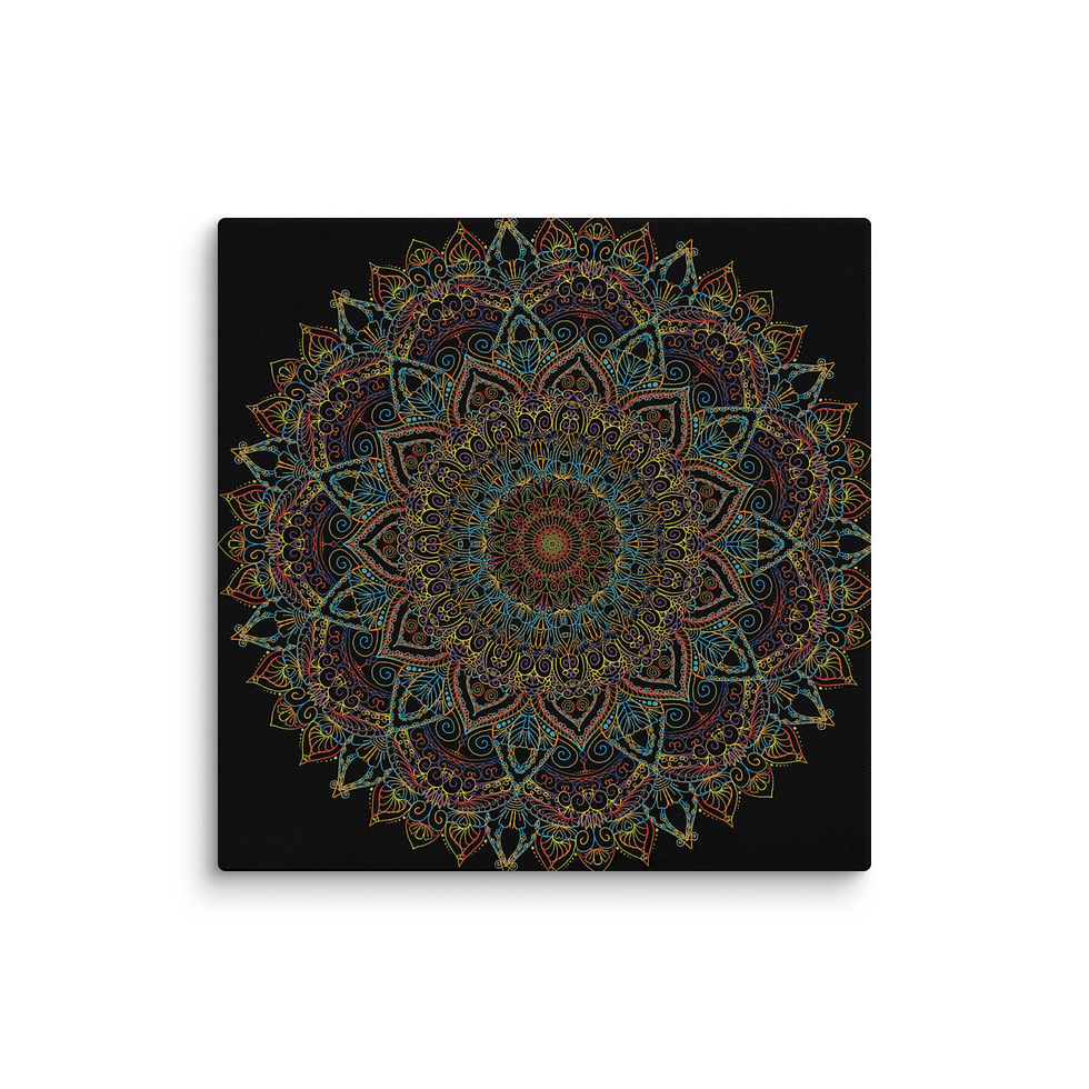 Thumbnail: Rainbow Mandala Canvas print