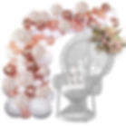 rose gold metallic white and peacock white chair