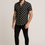 Miniatura: Camisa Viscose Preta com Bolinhas Brancas