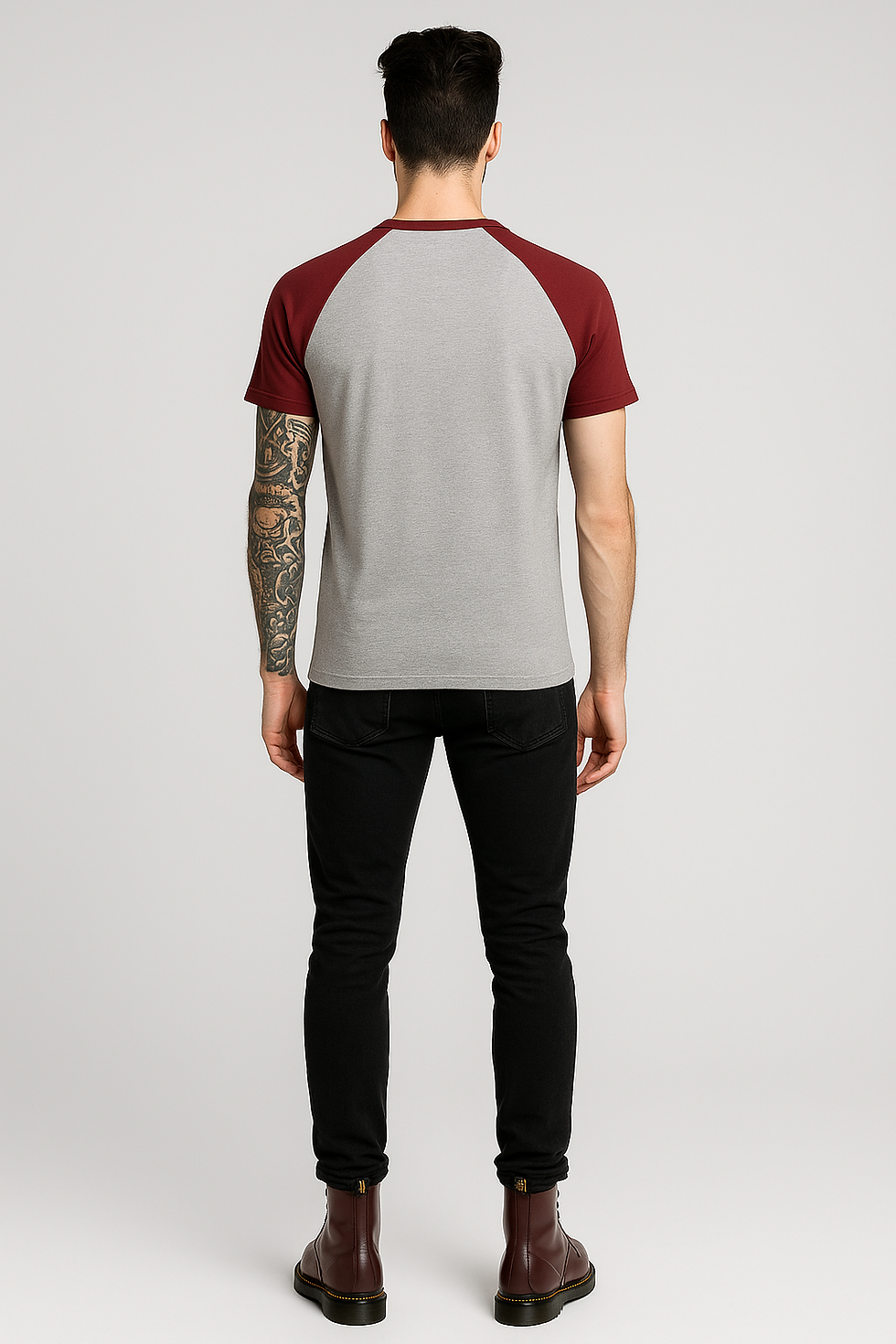 Miniatura: Camiseta Raglan Cinza Claro