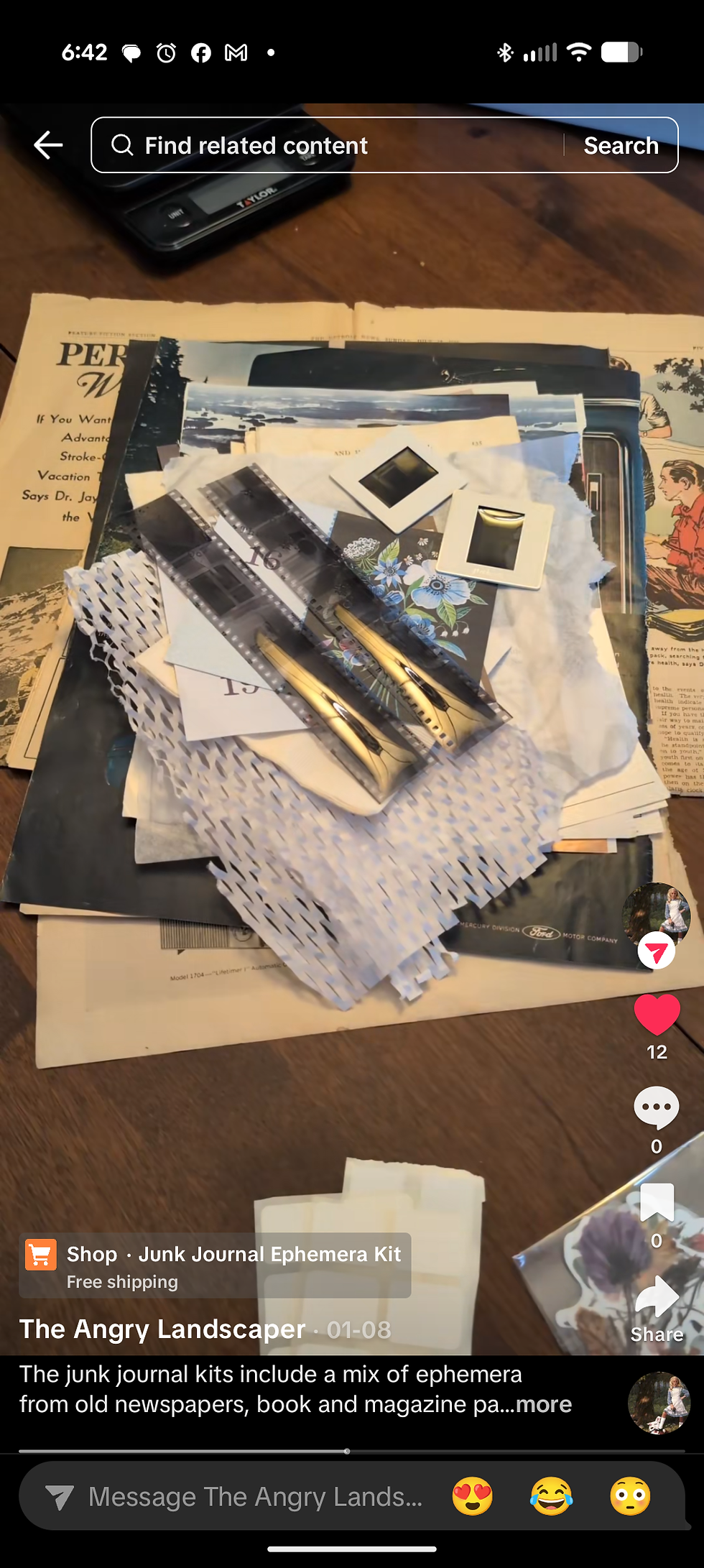 Thumbnail: Junk Journal Mixed Media Kit 2# Box
