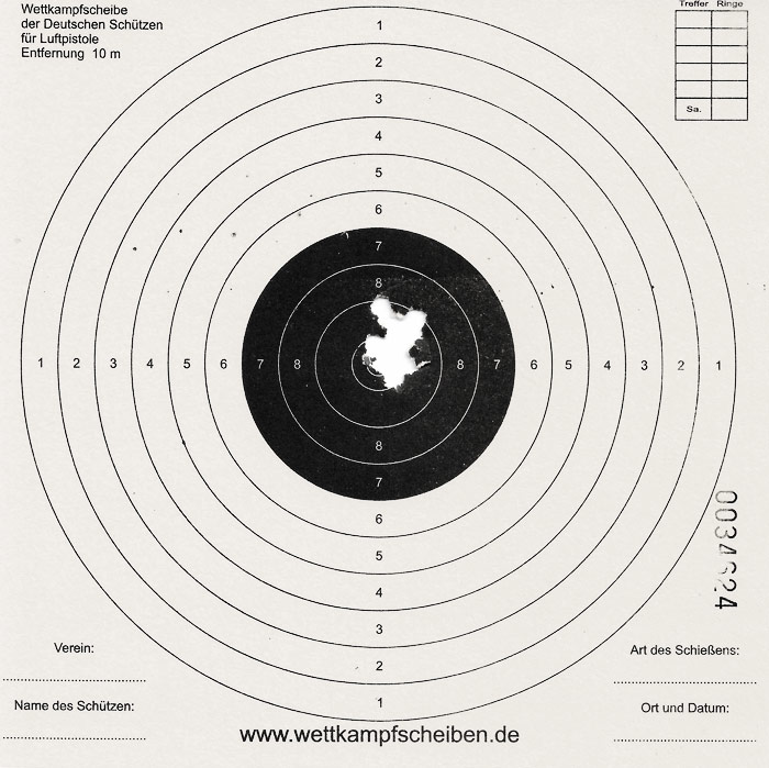 Smith&Wesson 586-8 10 Schuss auf 10m