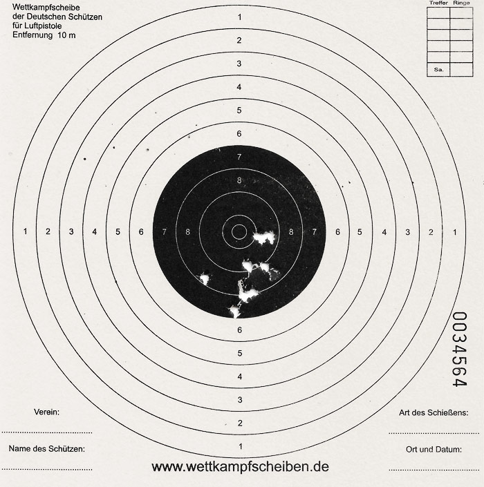 Glock 17 Gen5 10 Schuss auf 10m
