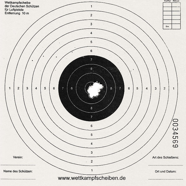 Crosman 622 10 Schuss auf 10m