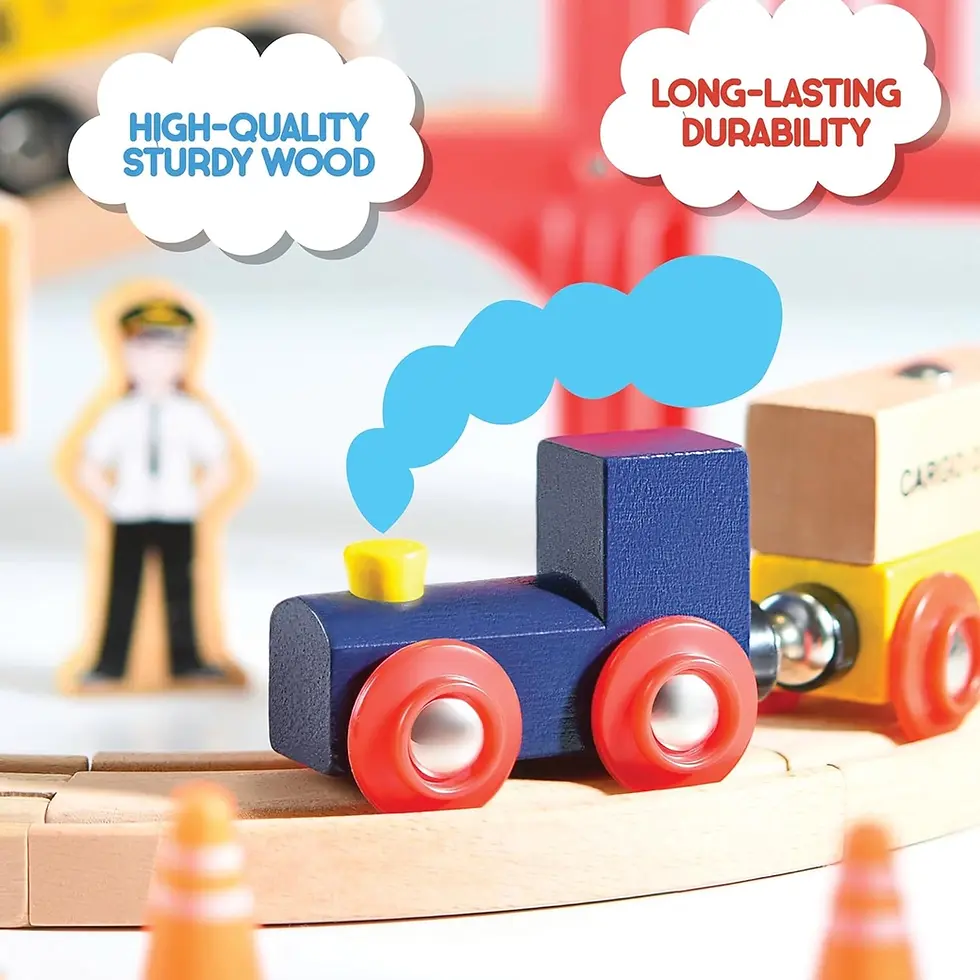 Thumbnail: Wooden Train Track Set (38Pcs)