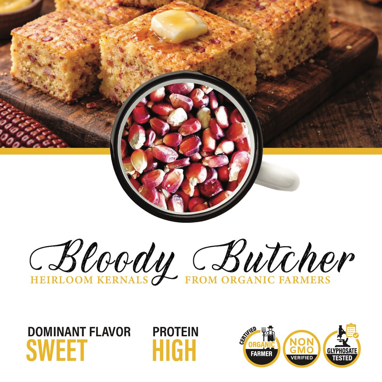 Red Heirloom Corn from Organic Farmers