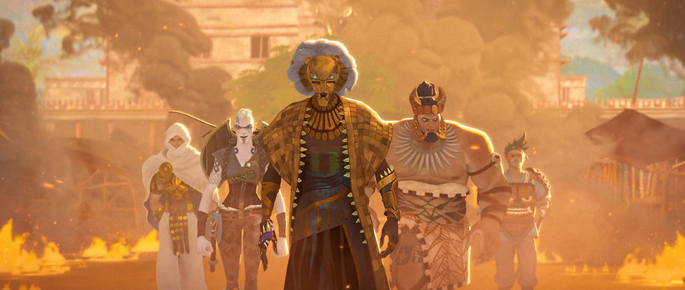 (Center): The Lion (voiced by Cress Williams) in Marvel Studios Television's EYES OF WAKANDA.